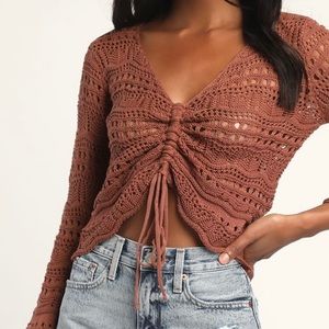 Lulus Crochet Top Size L